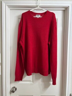 KingSize Brand Men's Red Long Sleeve Sweater, Size 2X Tall (NEW)